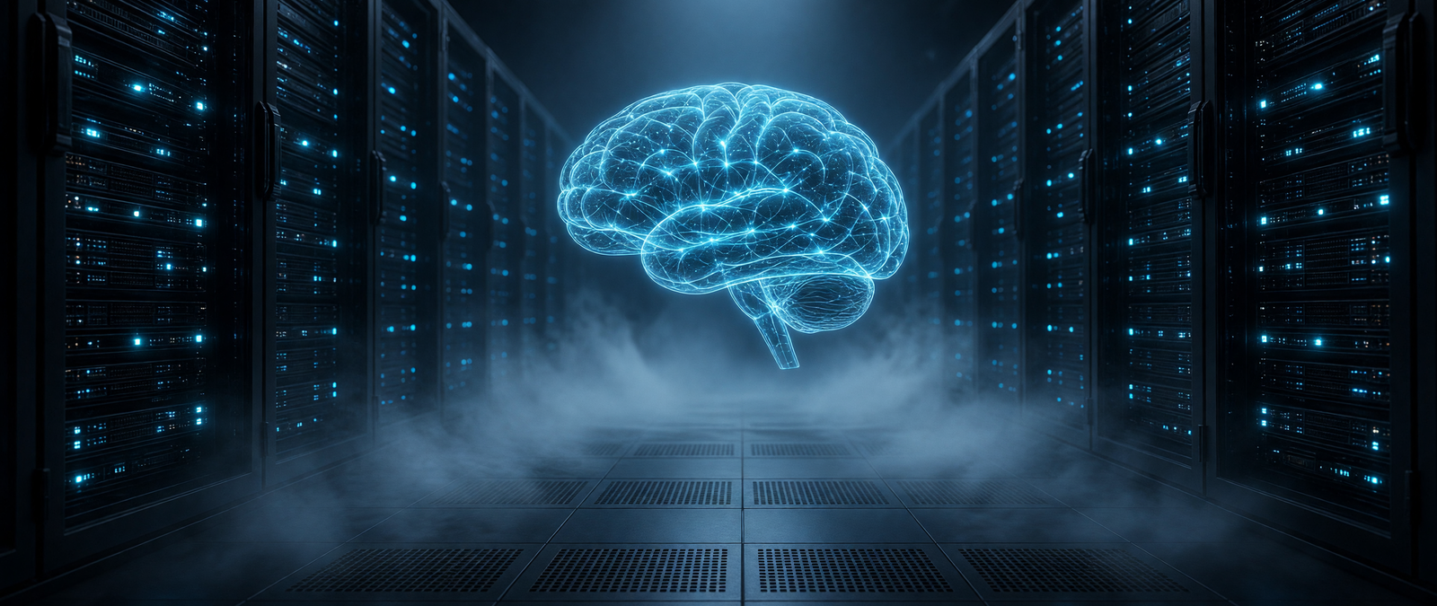 Illustration of a digital cloud representing artificial intelligence