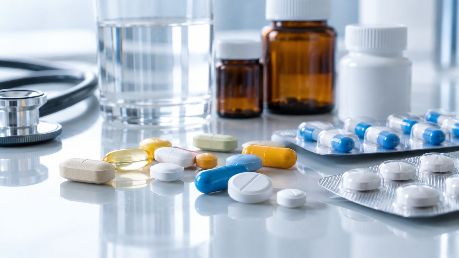 Medicine and treatment illustration for the health summary