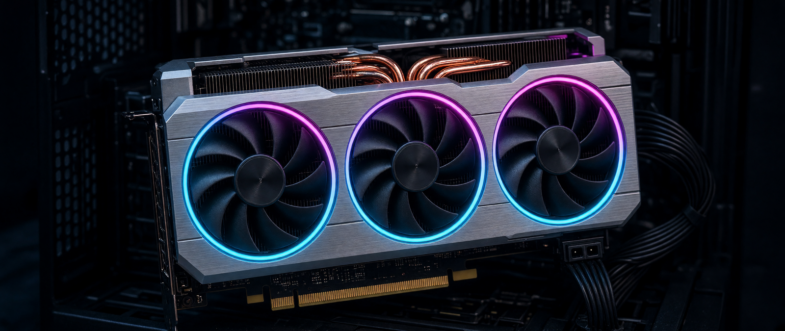 Illustration of a graphics card, representing computer hardware