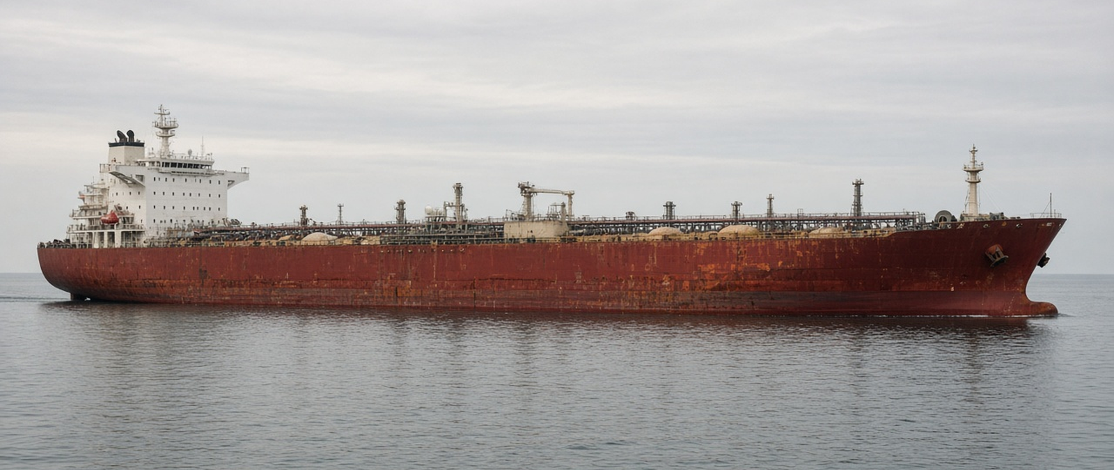 Illustration of an oil tanker at sea