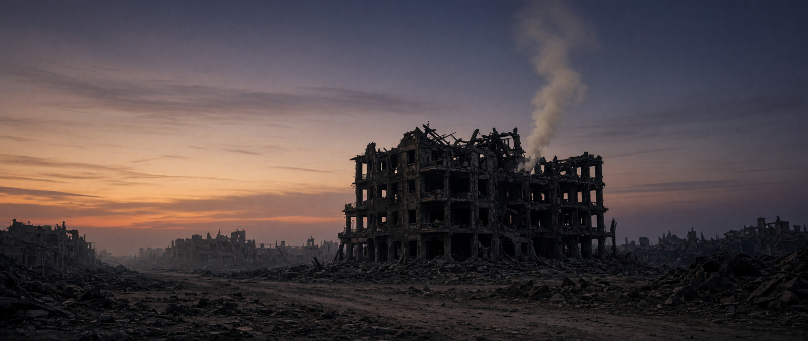 Illustration of an explosion during an armed conflict